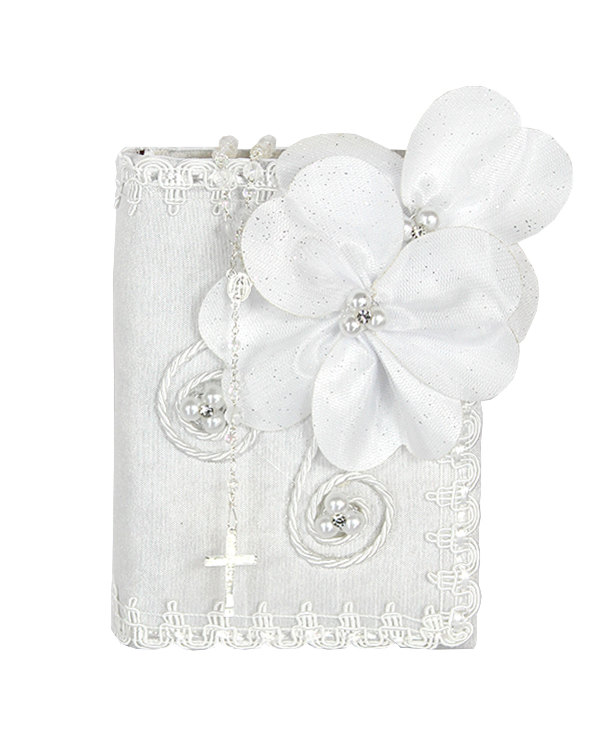 Kit Vela Primera Comunión Niña Set Rosario Biblia Latinoamericana Decorada Elizabeth .
