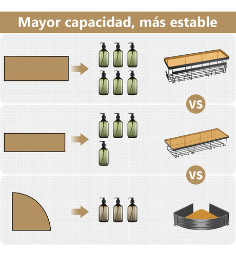 10pzs Estante Organizador Ducha Regadera Estantes Para Baño.