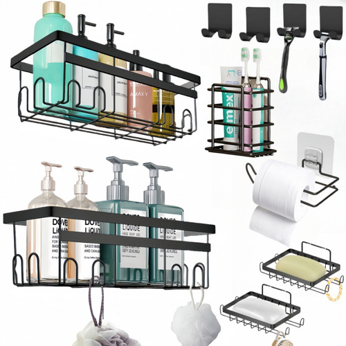 10pzs Estante Organizador Ducha Regadera Estantes Para Baño.