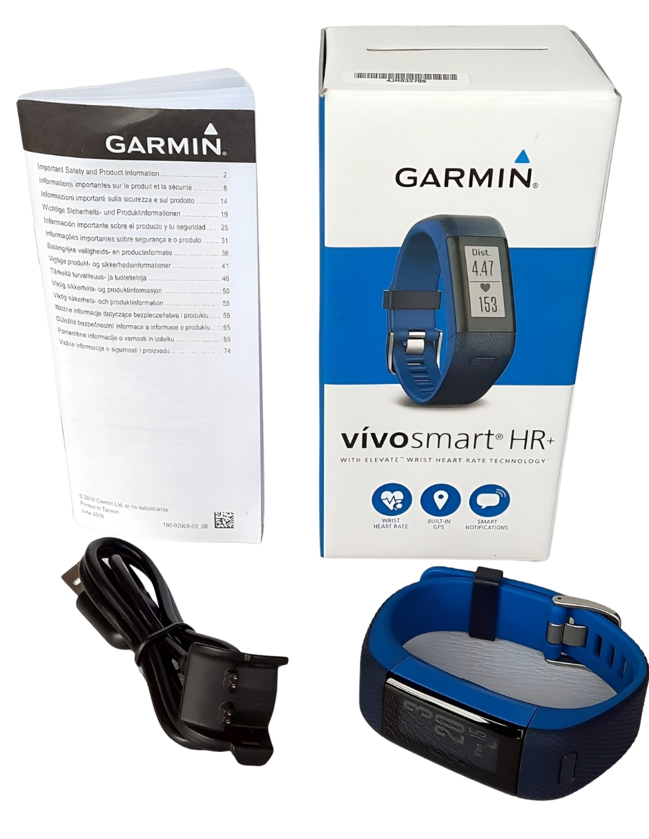 MONITOR DE ACTIVIDAD GARMIN VIVOSMART HR AZUL.