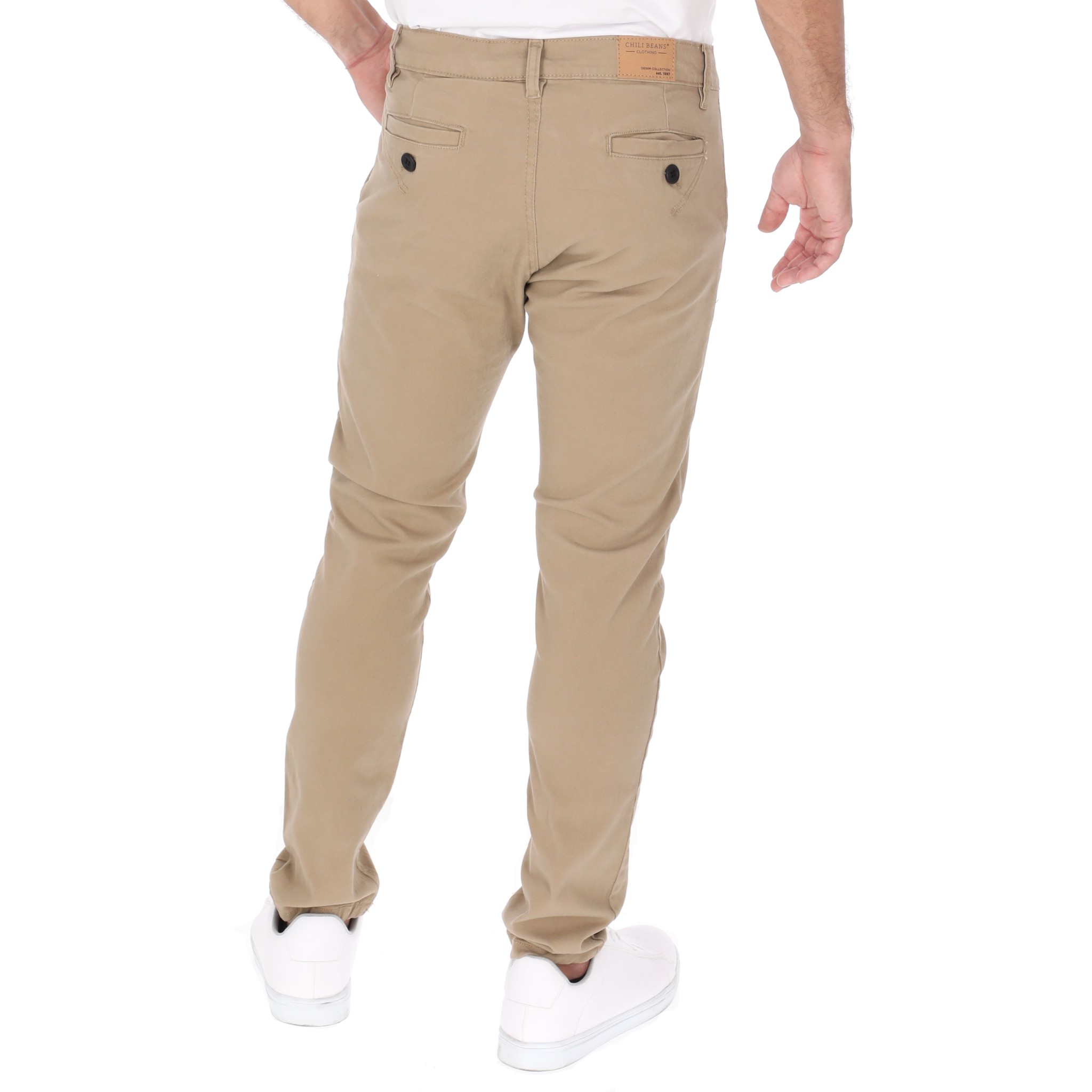 Jeans De Gabardina Color Beige Para Hombre CHB Chili Beans Clothing Co.