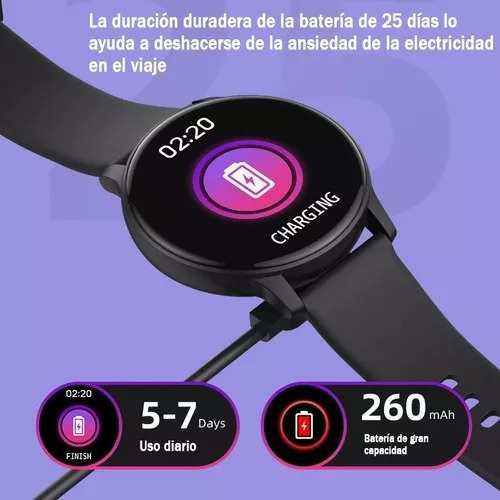 Reloj Inteligente Impermeable Redondo 1.3'' Bluetooth.