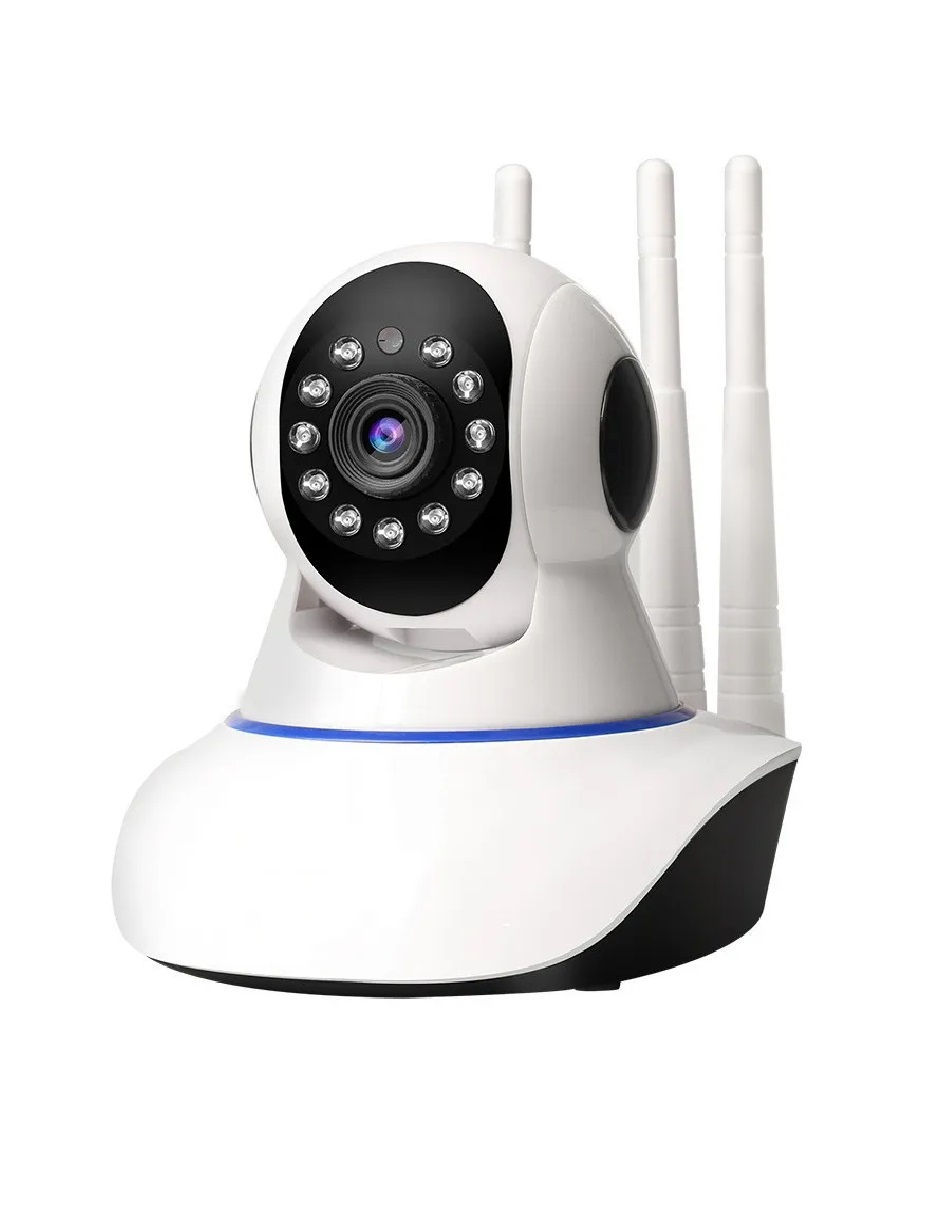 Camara Seguridad Ip 3 Antenas Wifi Full Hd Vision Nocturna Con Alarma Casa Oficina.