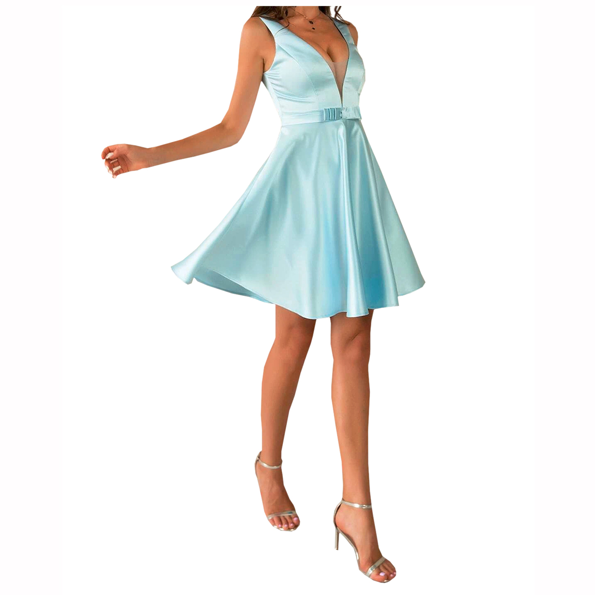 Vestido Corto De Fiesta Casual Playa Graduación Dama Mujer