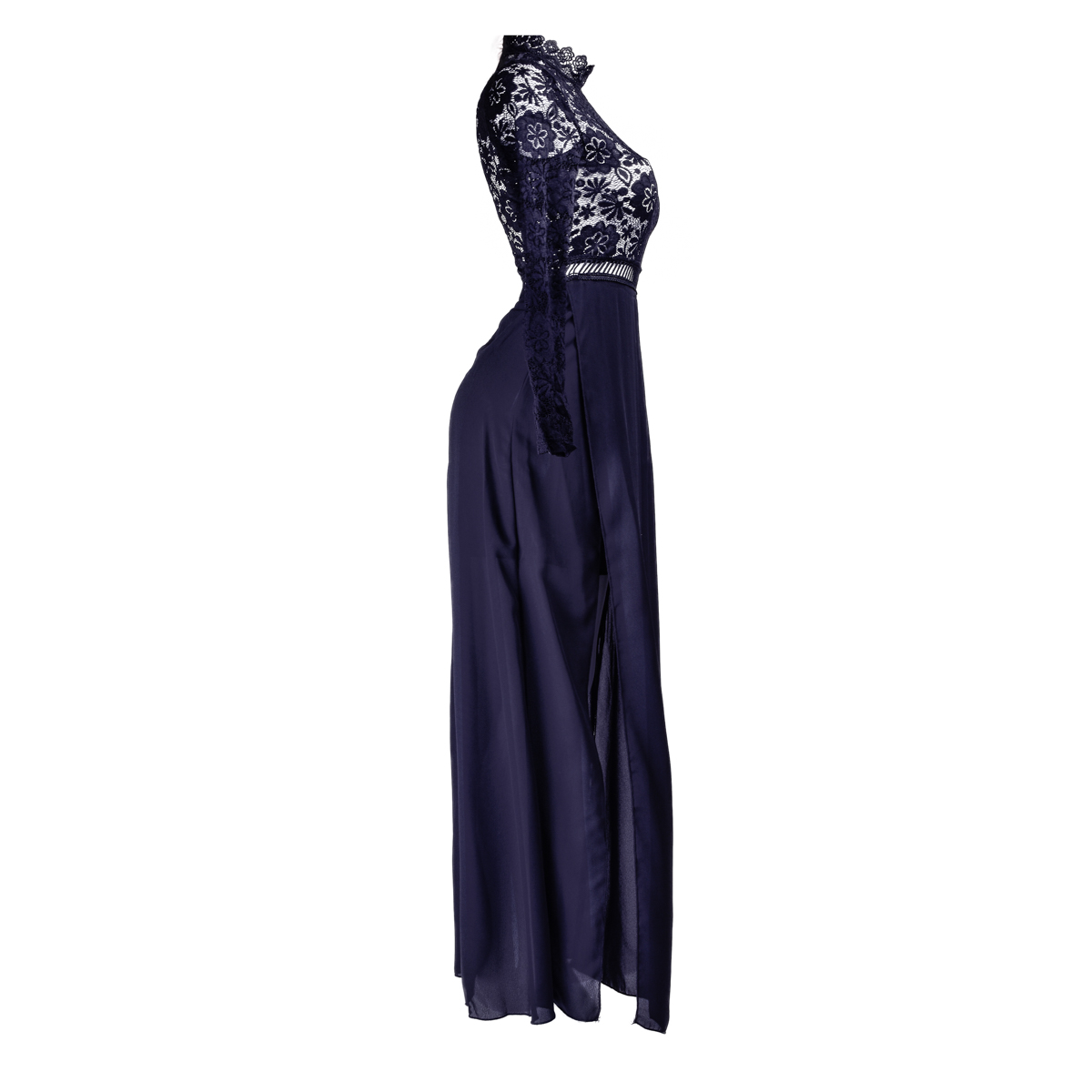 Maxi Vestido Largo Elegante Sexi de Encaje para Fiesta Dama