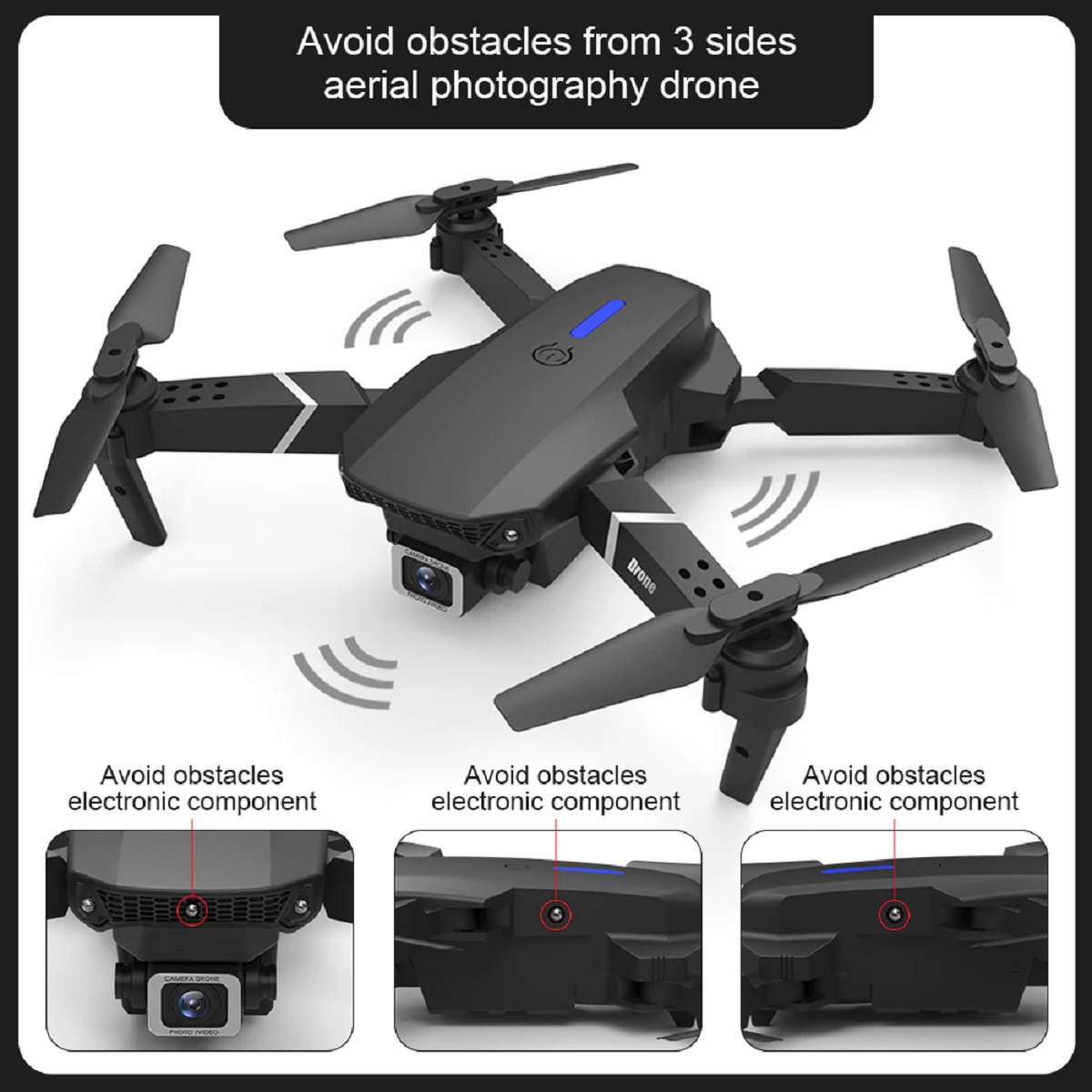 Dron E58 PRO con doble cámara  4k.