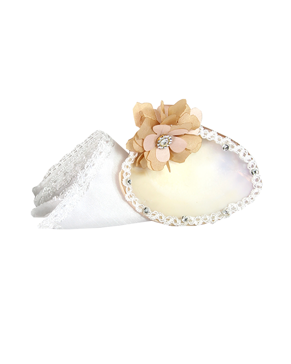 Set Vela Bautizo Para Niño Kit Concha Toalla Alexia.