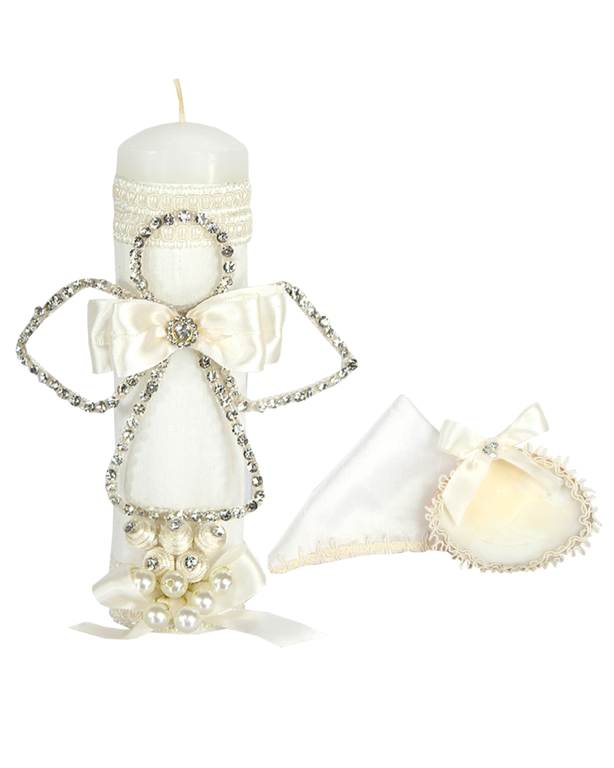 Set Vela Bautizo Para Niña y Niño Kit Concha Toalla Angelito.