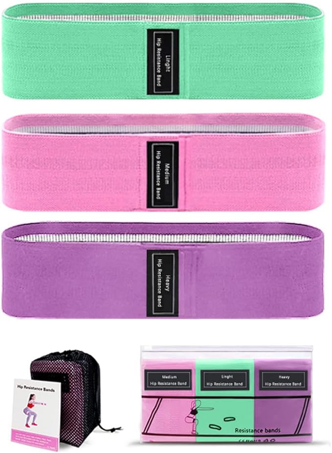 EASYTAO Bandas de Resistencia Pack de 3 para Ejercicios en Casa y Gimnasio, Ligas Elásticas de Látex Natural Multifuncional para Yoga, Pilate, Crossfit，con 2 Muñequera.
