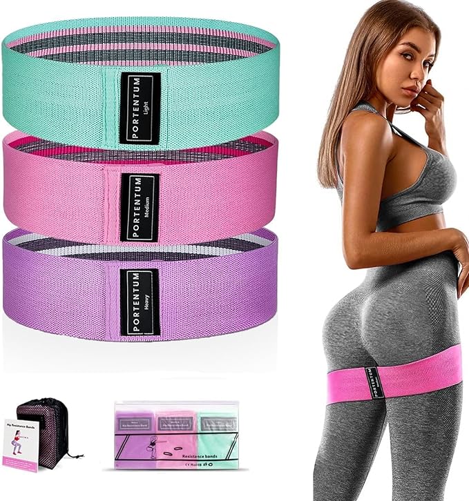 Límite-MX Bandas de Resistencia Set,Bandas de Ejercicio de Resistencia mejoradas para piernas y Nalgas,Bandas De Resistencia En Látex Multifuncional para Yoga, Pilate, Crossfit,3 Niveles(3 Pack).