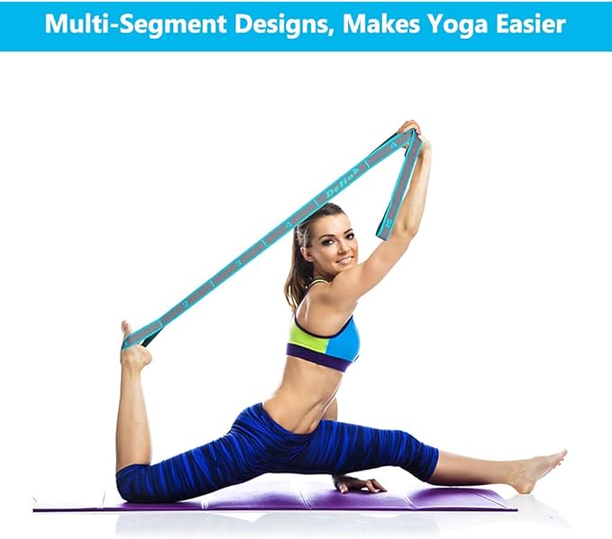 DeHub Banda de Estiramiento, Bandas Elásticas Estiramiento Yoga, Bandas de Resistencia de Ejercicio, Banda de Resistencia, para Yoga, Pilates, Fitness, Danza y Gimnasia, Lavable, Alta Elasticidad.