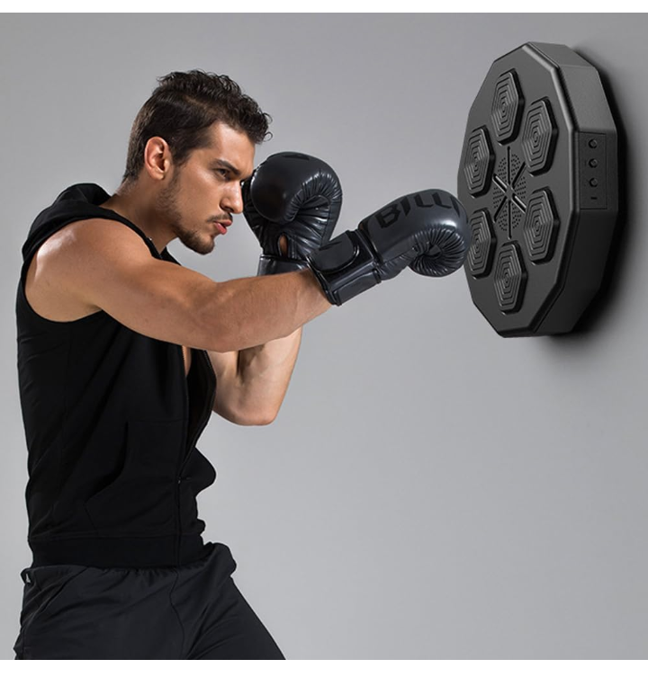 Máquina de boxeo Bluetooth inteligente de pared con guantes .