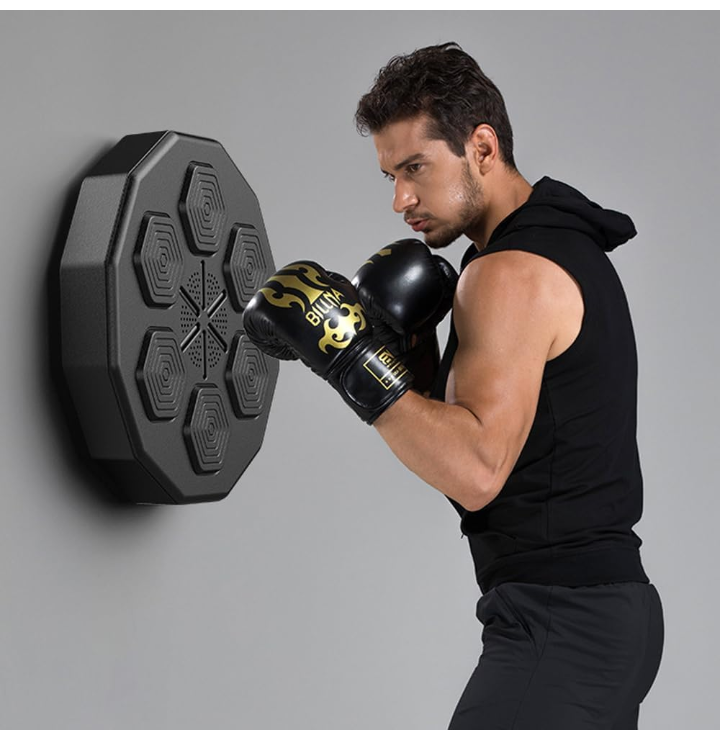 Máquina de boxeo Bluetooth inteligente de pared con guantes .