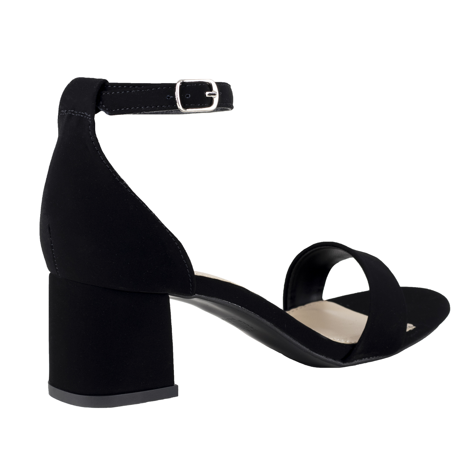 Zapatillas Con Tacon Abierta Mujer Lady Paulina 21216 Negro.
