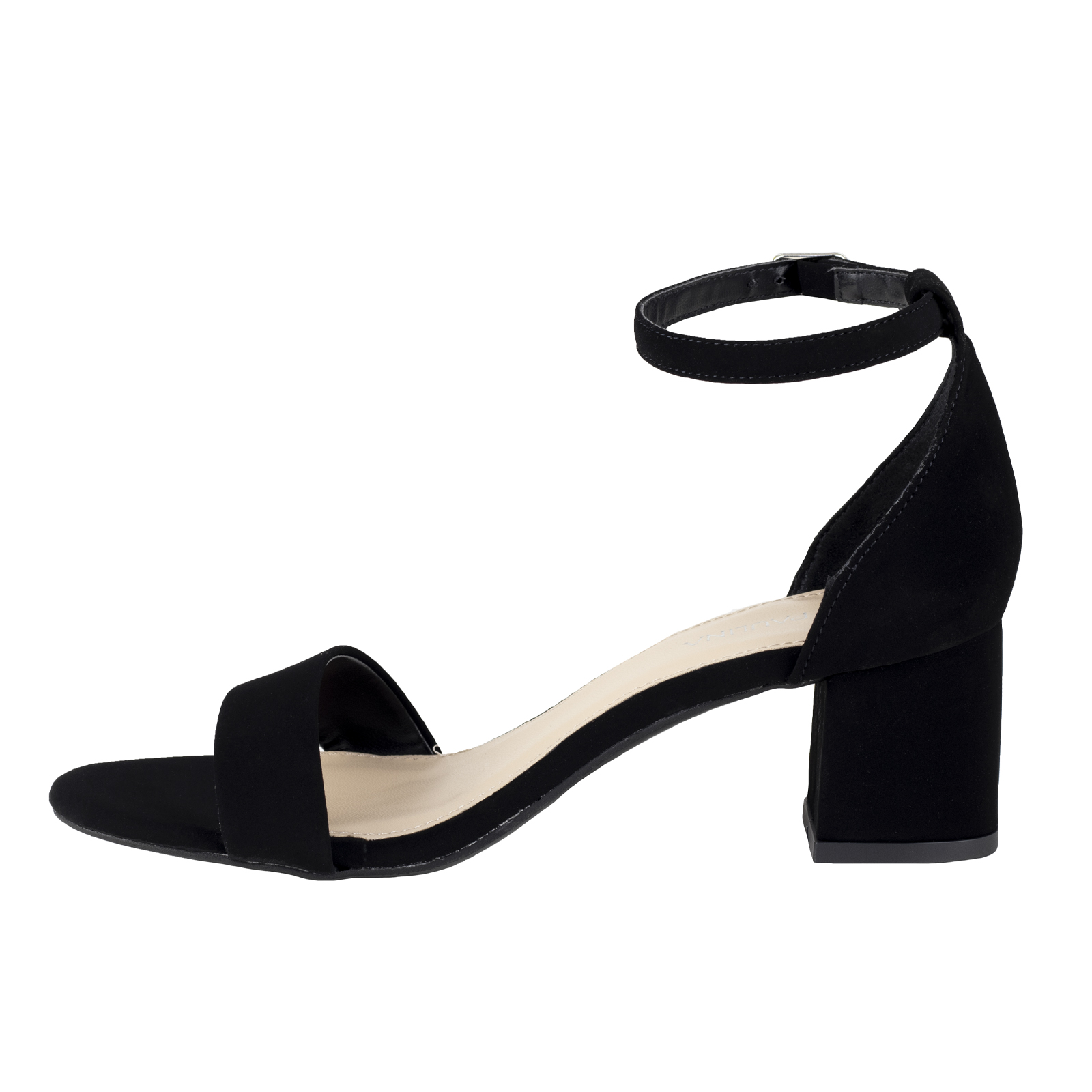 Zapatillas Con Tacon Abierta Mujer Lady Paulina 21216 Negro.
