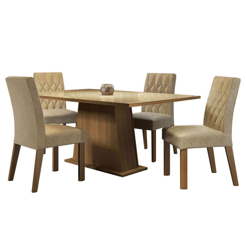 Juego de Comedor con Mesa y 4 Sillas Madesa Aryeli MCI.