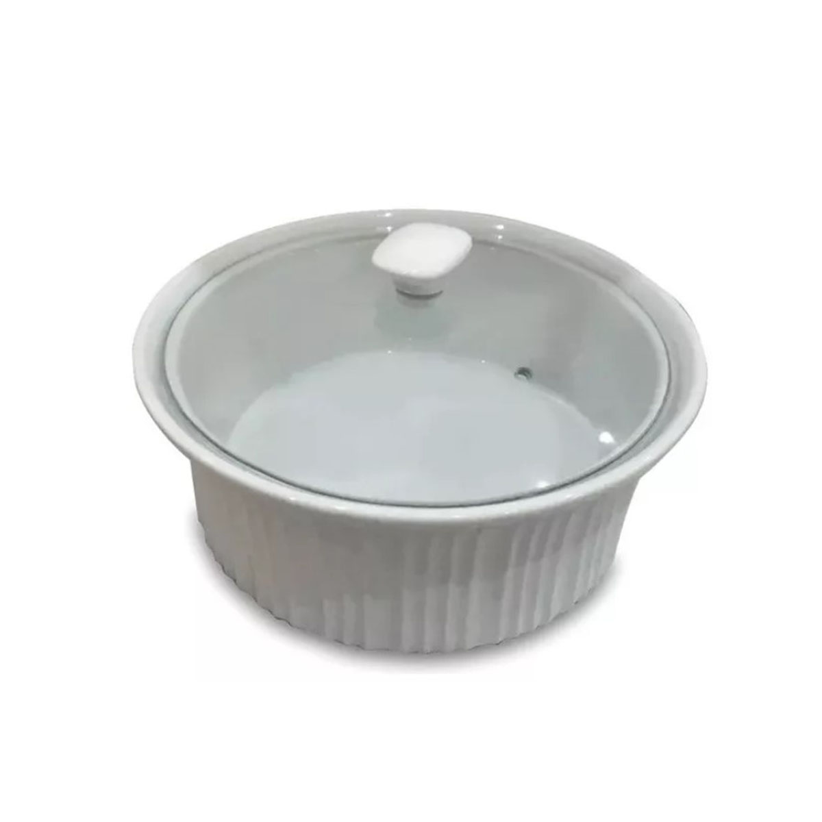 Set De Bowl De Cerámica Con Tapa De Vidrio DM. 