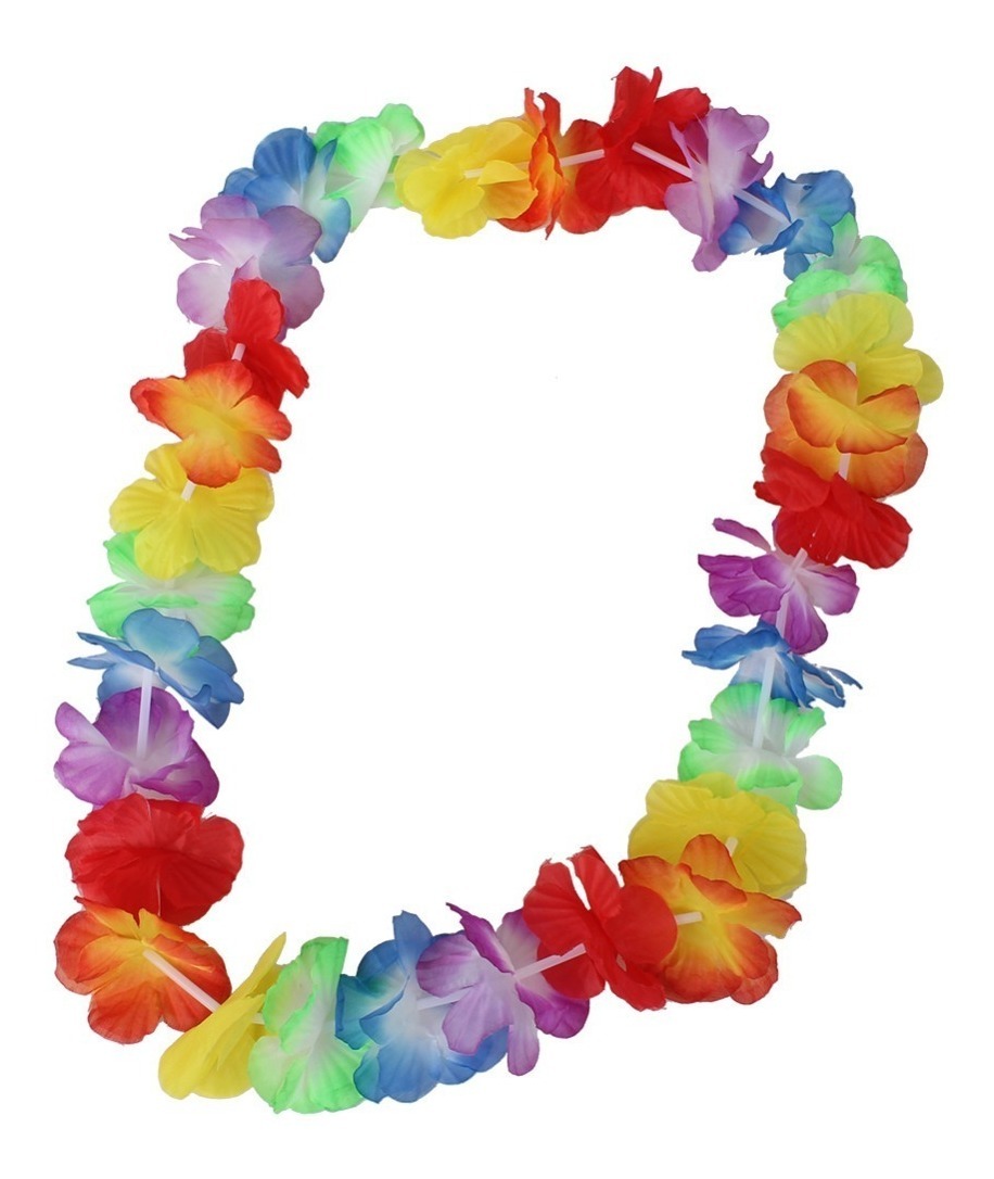 100 Collar Hawaiano Fiesta Batucada Boda Flores Disfraz Color.