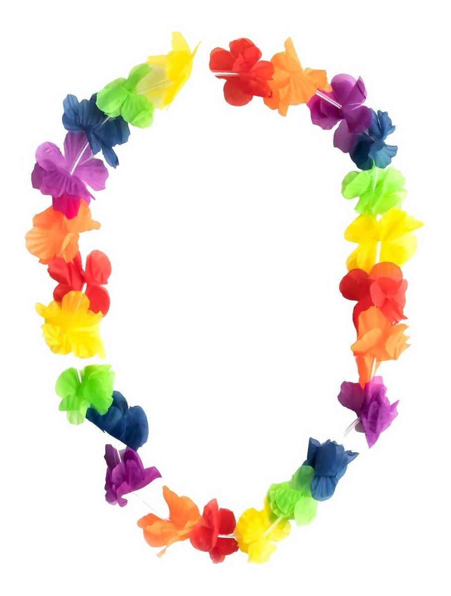 100 Collar Hawaiano Fiesta Batucada Boda Flores Disfraz Color.