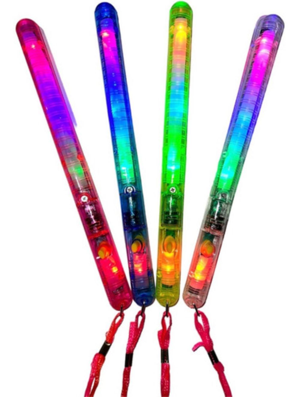 100 Varita Luz Led Bastón Luminoso Collar Fiesta Boda Colores.