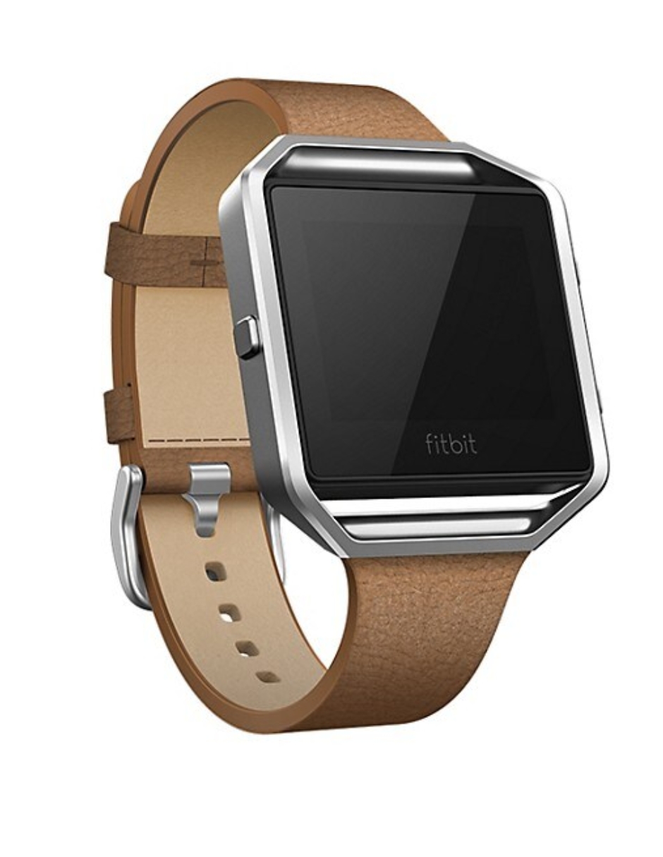 CORREA DE PIEL PARA FITBIT BLAZE CAFÉ CHICA.