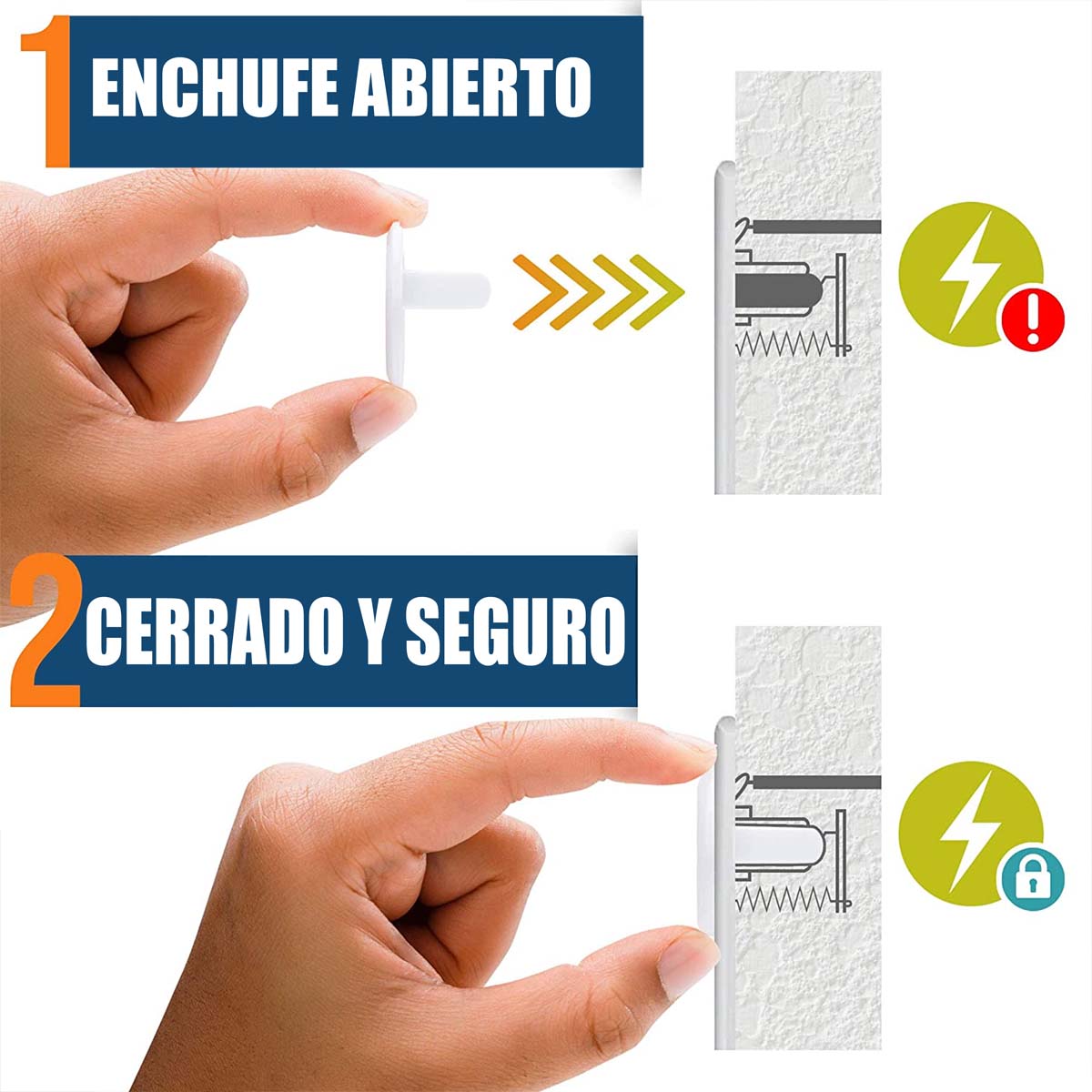 Protectores de Contactos Enchufe 24 Pzas Seguros Bebes Niños