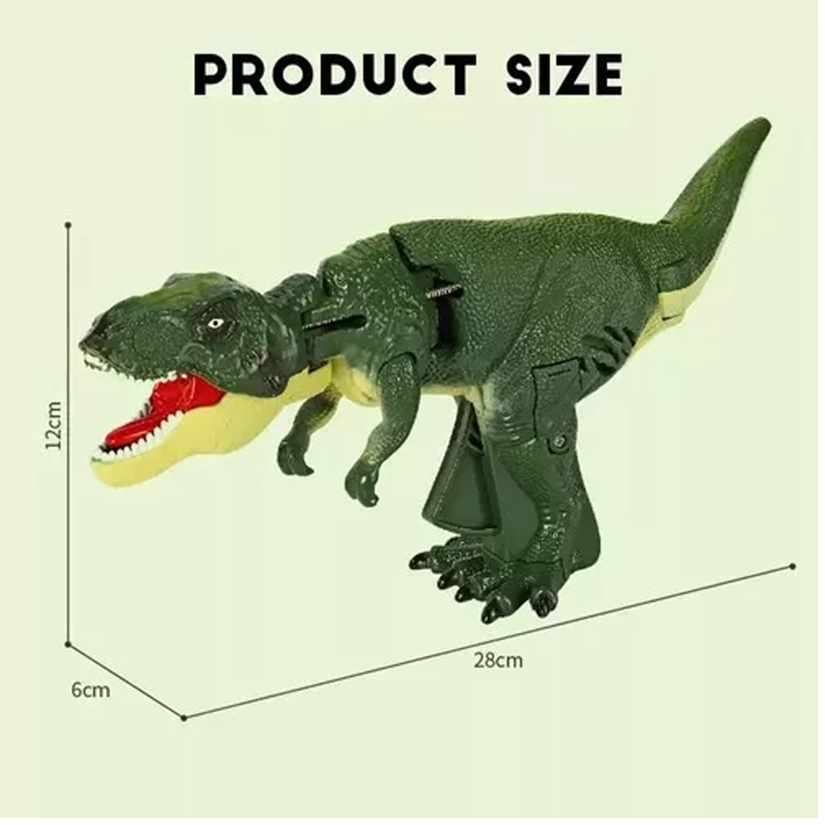 Broma Juguetes De Dinosaurios Trigger T-rex Efecto De Sonido Color Verde.