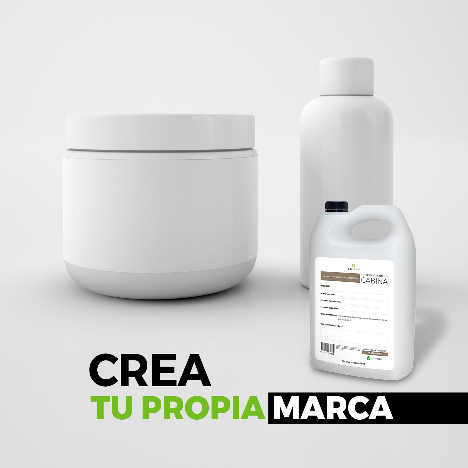 Crema corporal liquida de vainilla 1 galón Beohemp
