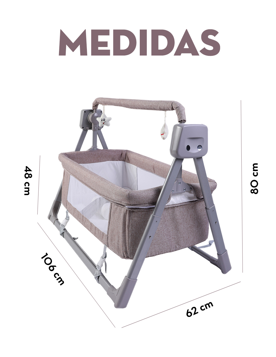 Cuna Mecedora Eléctrica Mima2 Con Mosquitero.
