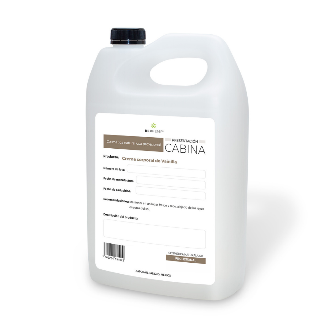Crema corporal liquida de vainilla 1 galón Beohemp