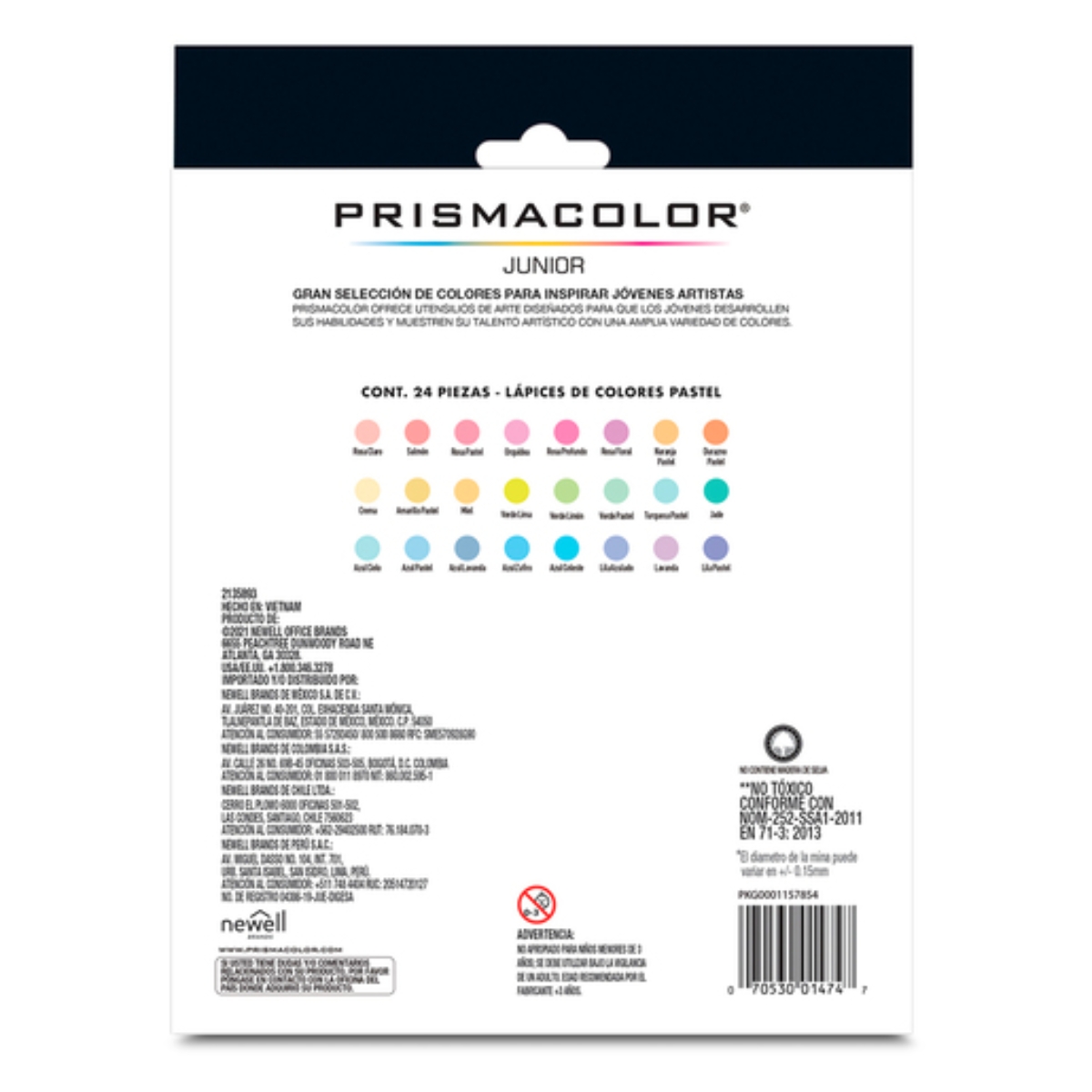 2 Pack Lápices de Colores Prismacolor Junior Unipunta y Pastel 24 c/u