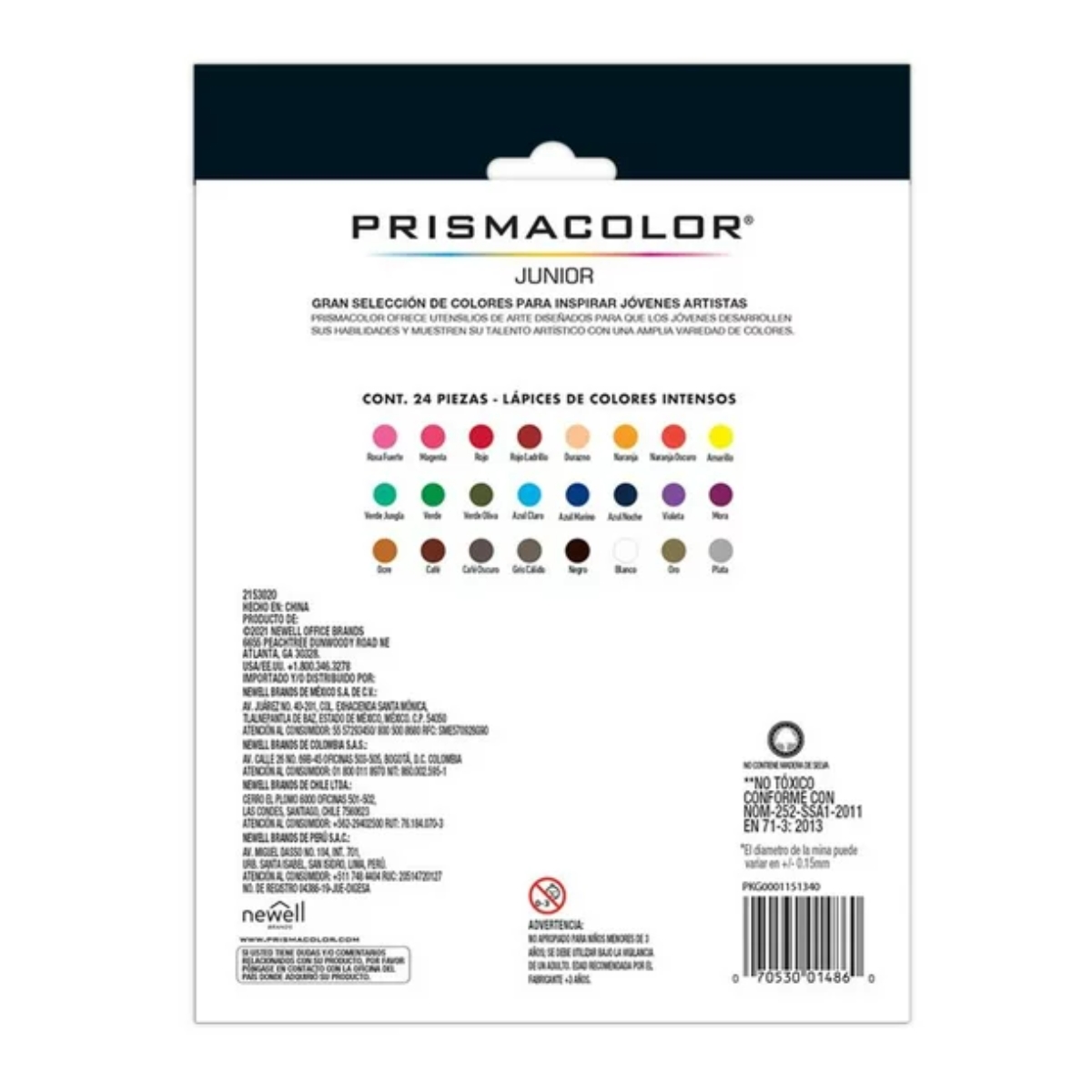 2 Pack Lápices de Colores Prismacolor Junior Unipunta y Pastel 24 c/u