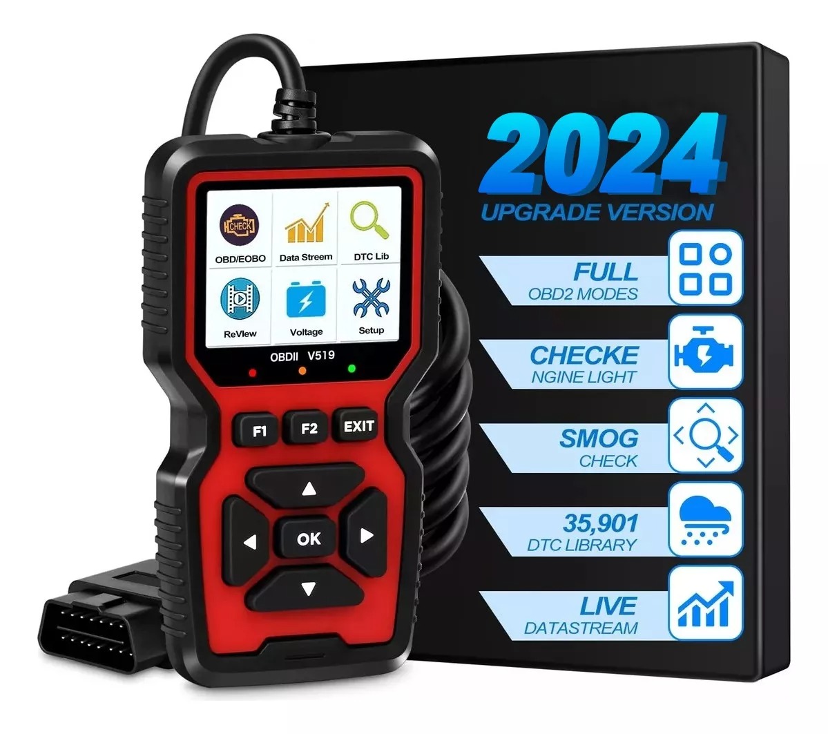 Escaner Automotriz V519 Obd2 Multifuncional 35901 Código.