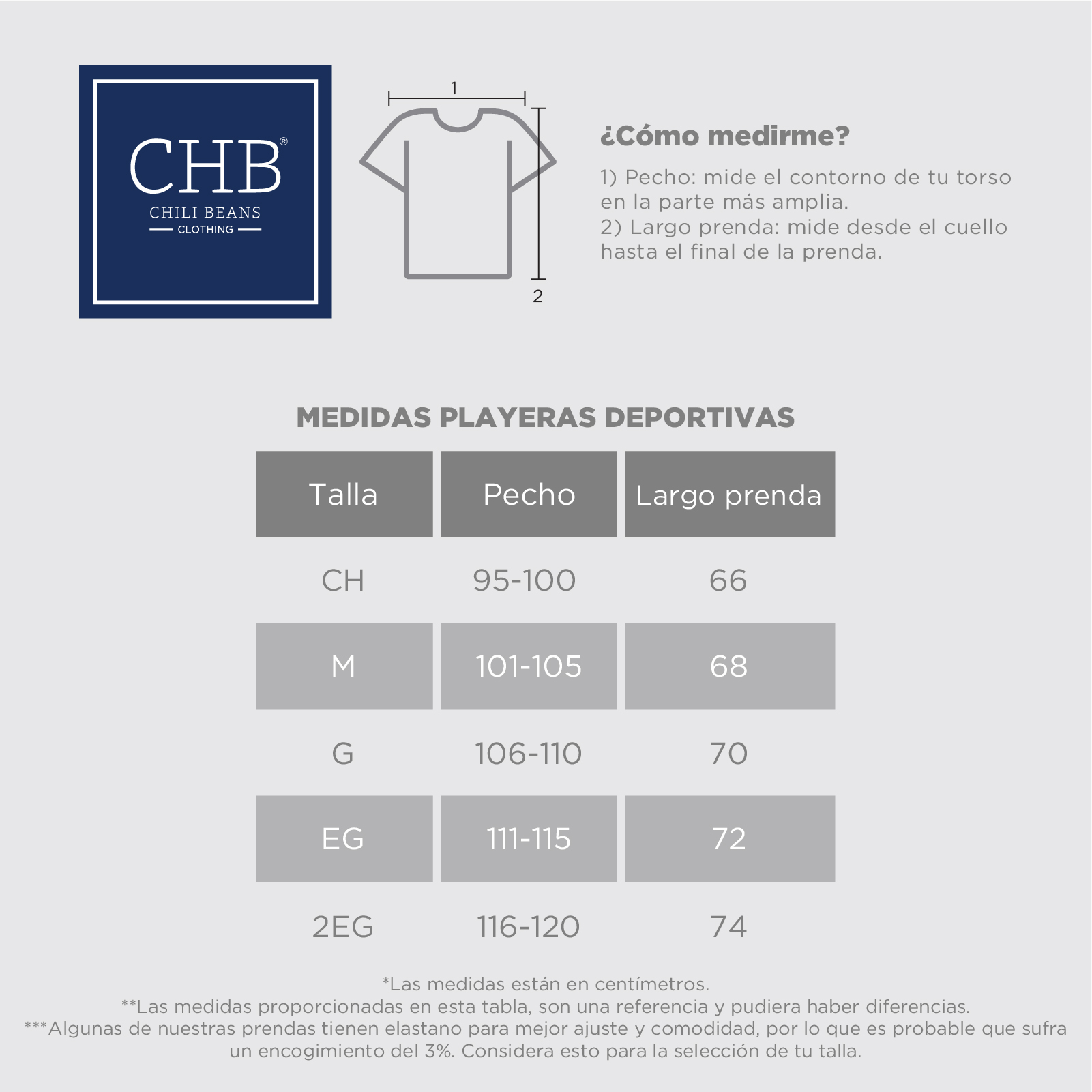 Paquete De 5 Playeras Deportivas Manga Corta Cuello Redondo Para Hombre CHB Chili Beans Clothing Co..