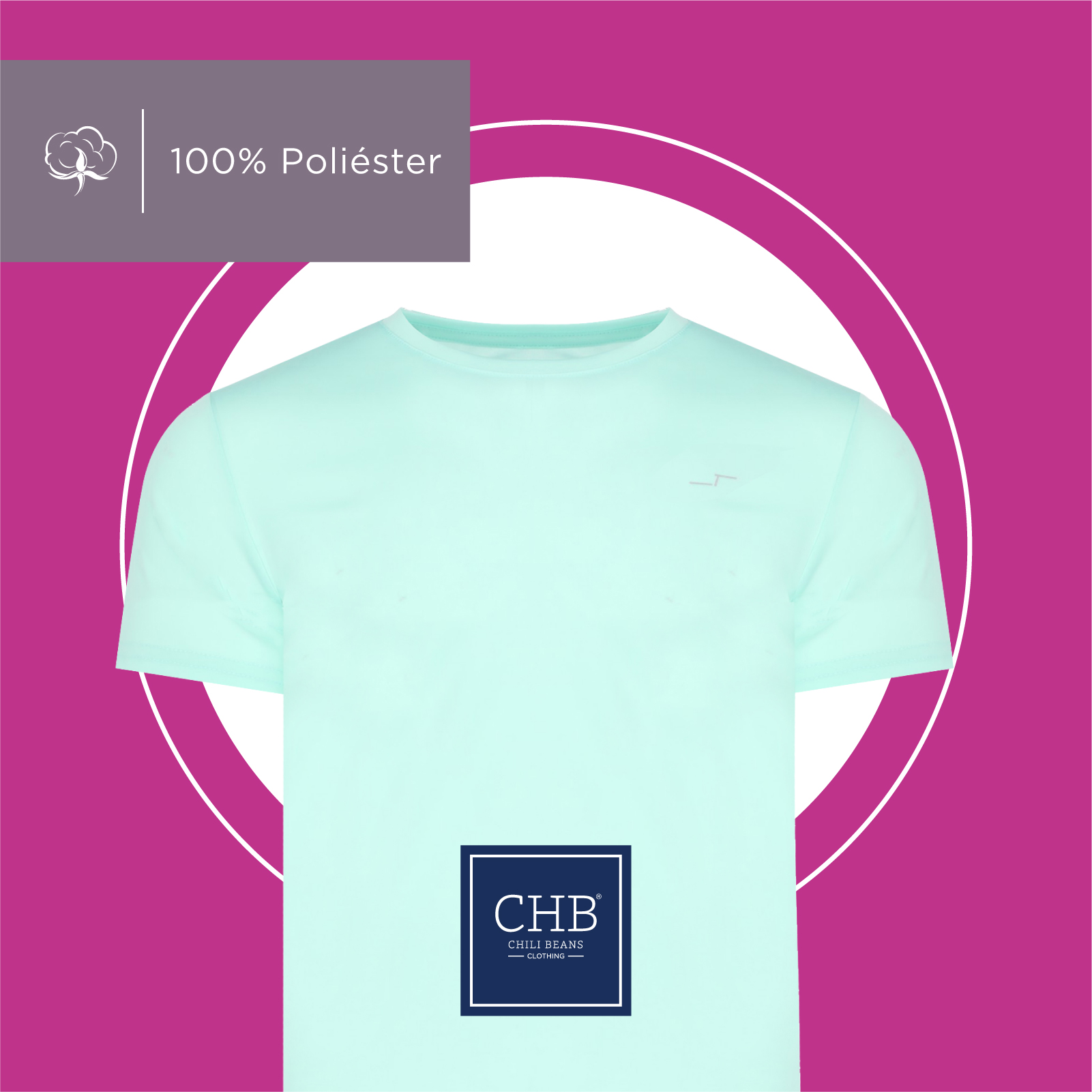 Paquete De 5 Playeras Deportivas Manga Corta Cuello Redondo Para Hombre CHB Chili Beans Clothing Co..