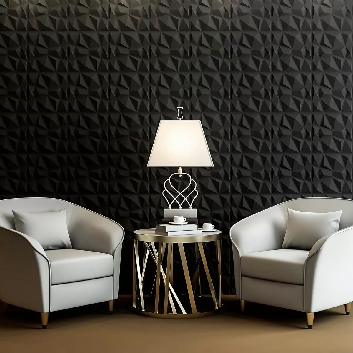 Panel decorativo 3D impermeable paquete con 5 piezas.