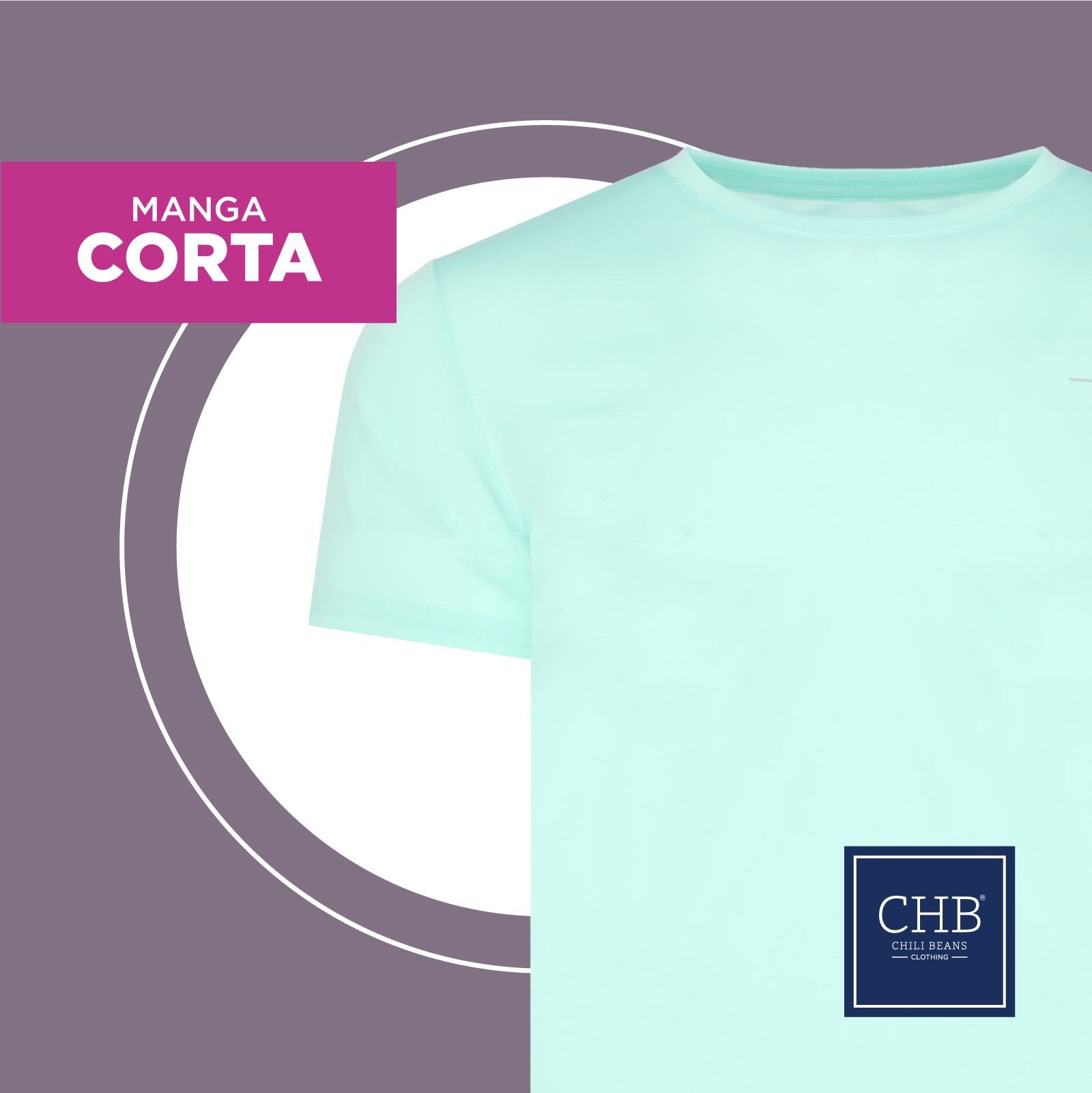 Paquete De 5 Playeras Deportivas Manga Corta Cuello Redondo Para Hombre CHB Chili Beans Clothing Co..