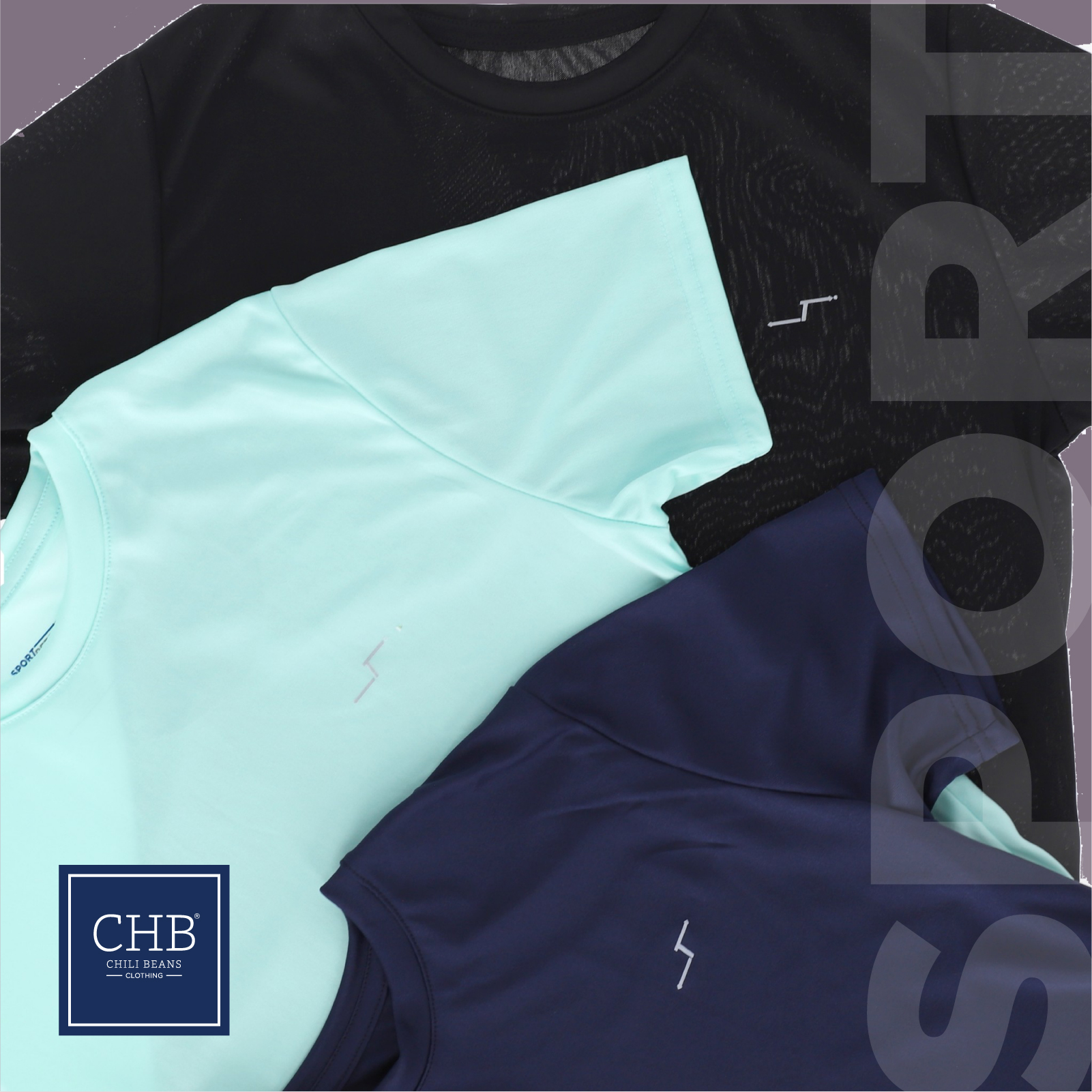 Paquete De 5 Playeras Deportivas Manga Corta Cuello Redondo Para Hombre CHB Chili Beans Clothing Co..