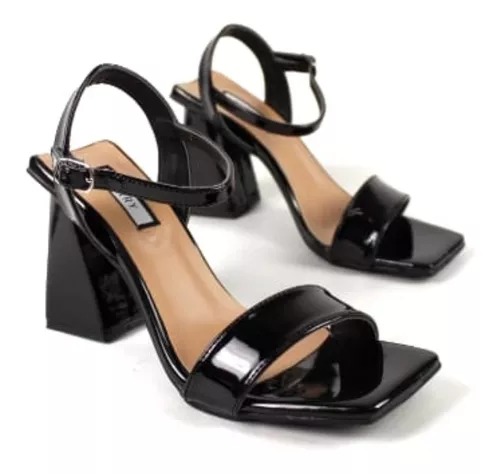 Tacones Charol Tacón Cuadrado Premium Berry 7440.