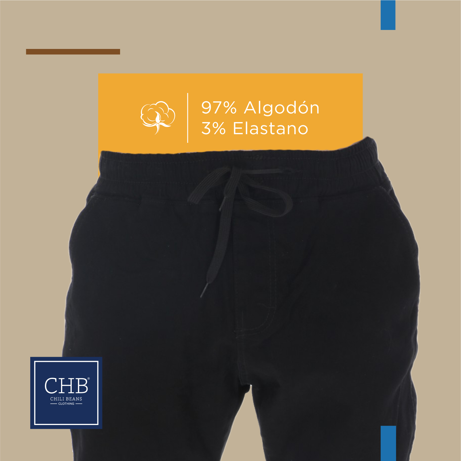 Jogger De Gabardina Para Hombre Slim Color Beige
