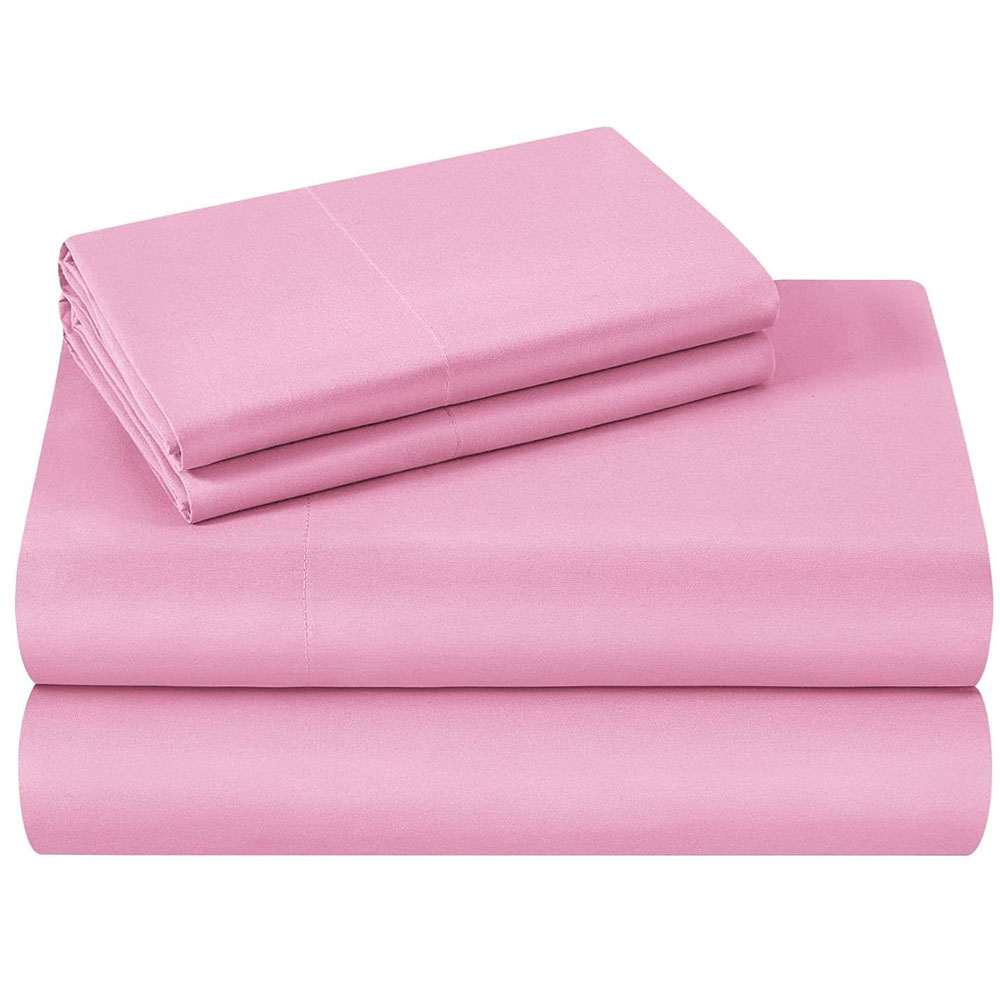 Juego de Sábanas Individual 100% Algodón Premium Rosa Pastel - Confort y Calidez todo el  año – Kyuden Home