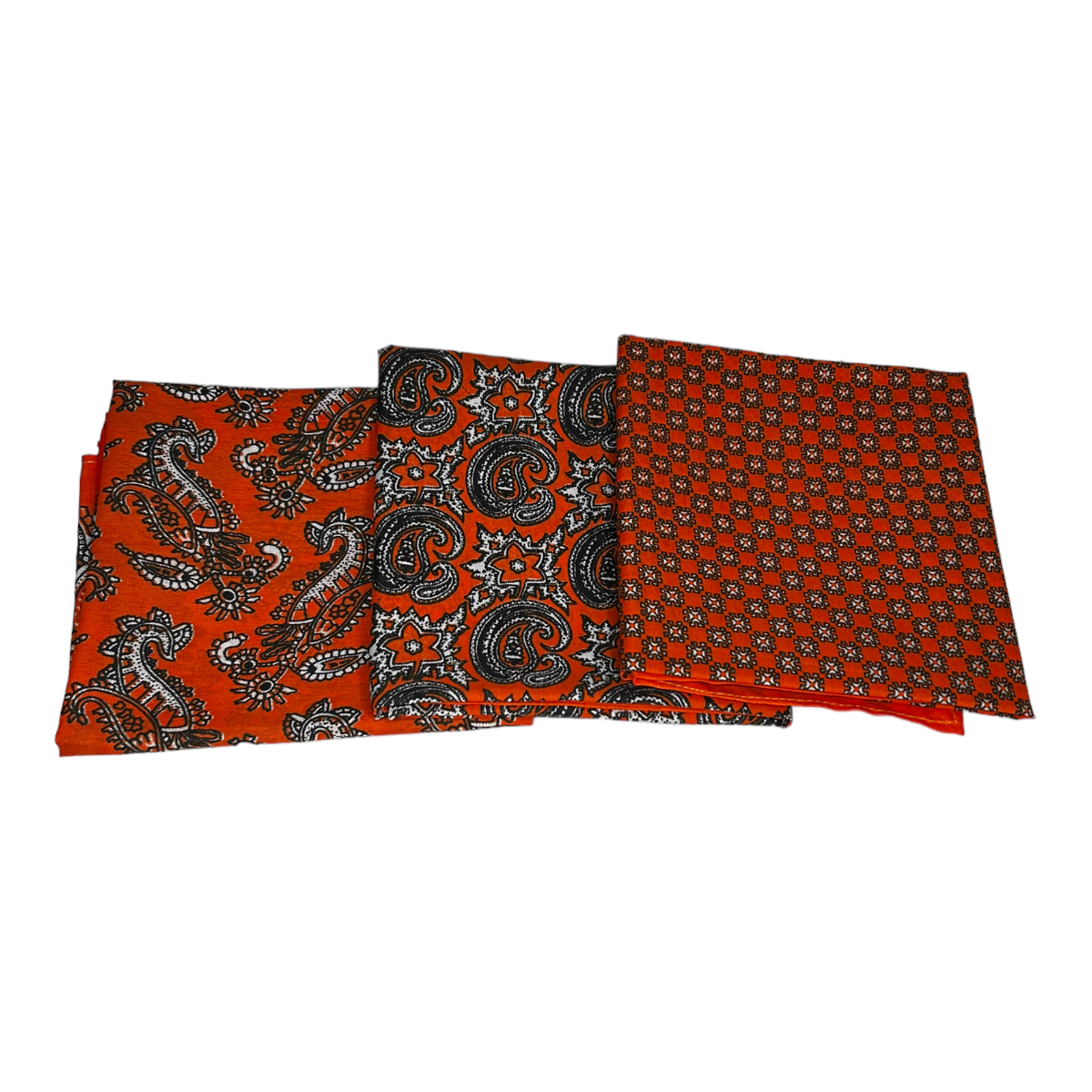 Paliacate Pañuelo De Tela Fiestas Patrias Naranja 2 Pzas.