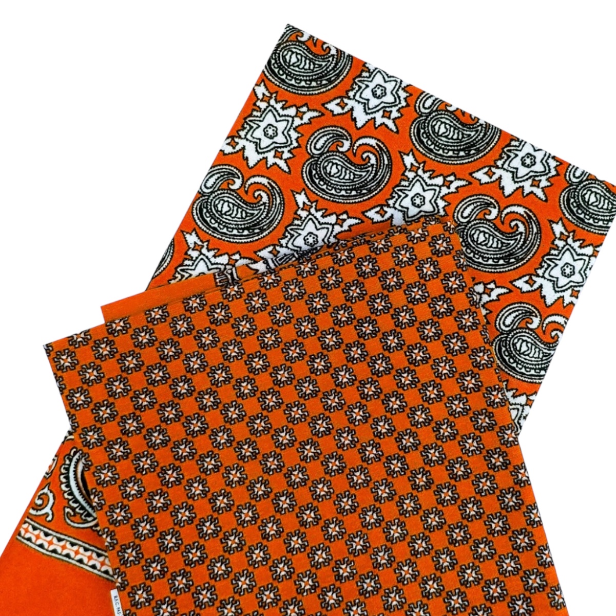 Paliacate Pañuelo De Tela Fiestas Patrias Naranja 2 Pzas.