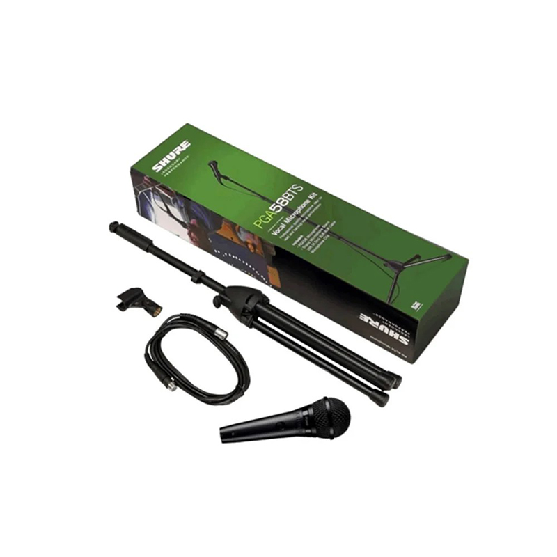 Kit Micrófono Shure Cable y Atril PGA58BTS .