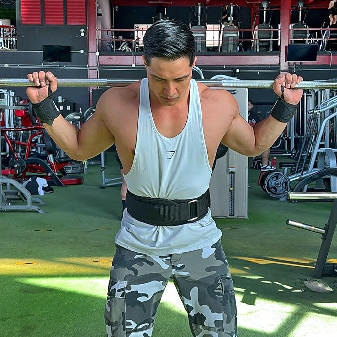 Cinturon para gimnasio, faja para soporte de espalda baja, ideal para levantamiento de pesas, 17cm de soporte, faja para gym y crossfit, para hombres y mujeres.