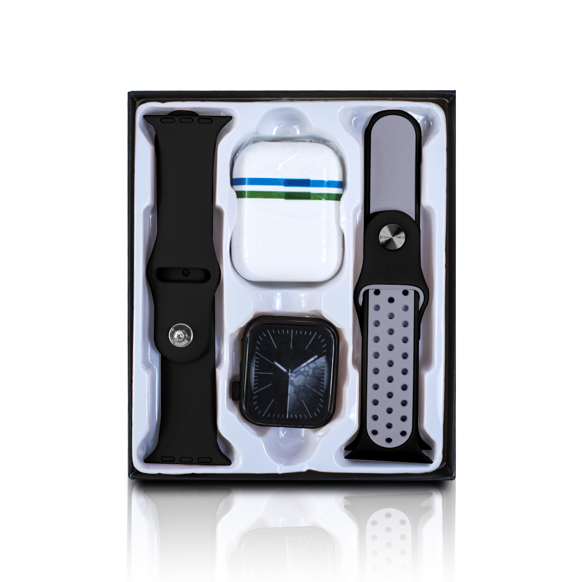 Smart Wach WL-R7 Pro Correa De Silicona Negro Mas Audifonos Bluetooth 