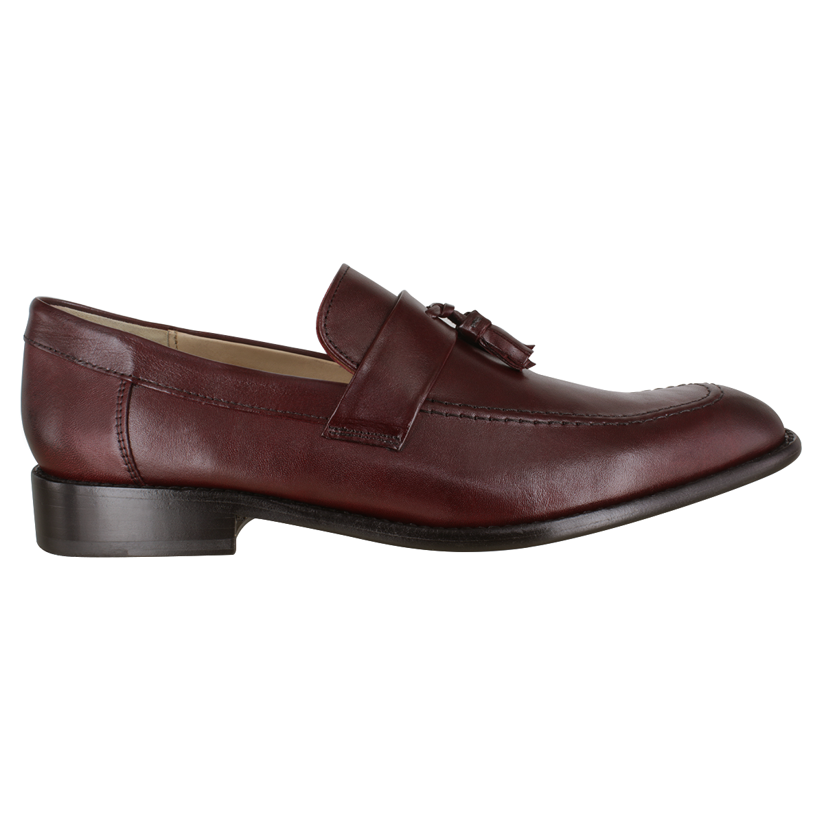 Mocasines Hombre Vestir Carlo Ronaldi 1095-B Becerro Vino Cuero Casual .