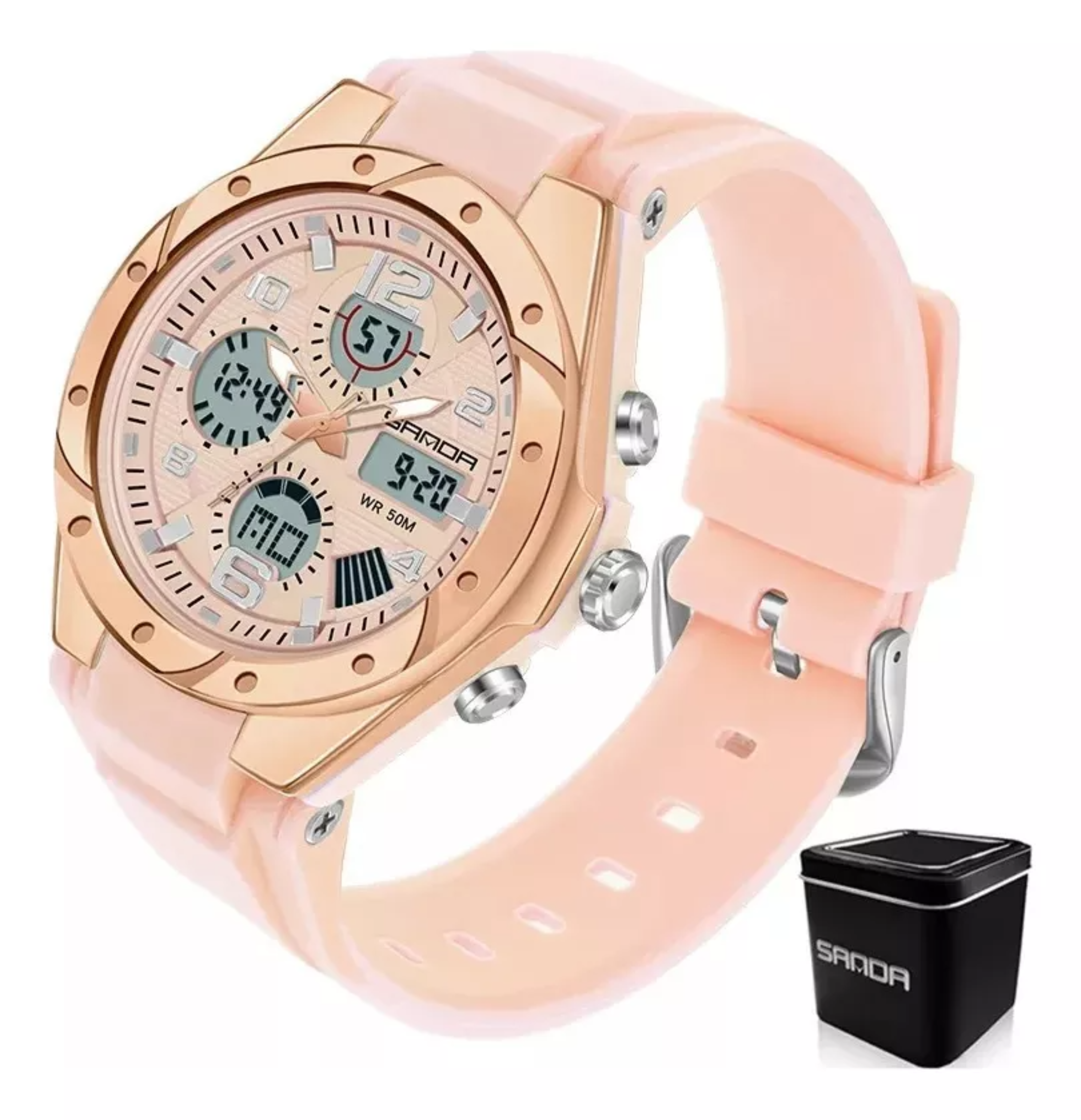 Reloj Digital Multifunción Moda Fino Impermeable Para Mujer.