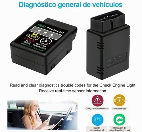 Escaner Automotriz Hh Obd2 Elm327 V1.5 Bluetooth 5.1.