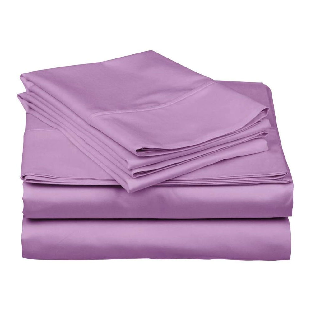 Juego de Sabanas Tacto Algodón Suaves y Duraderas Matrimonial Lila Kyuden Home.